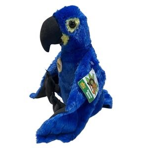 Wild Republic Macaw Plush 12" Blue Hyacinth Parrot